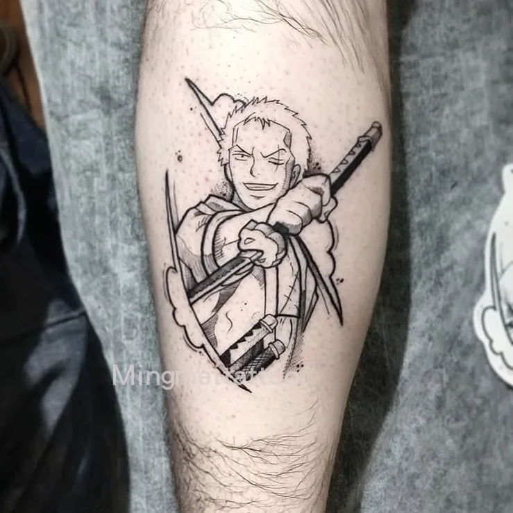 Anime One Piece Tattoo Tattoo Stickers Luffy Zoro Trafalgar Law Tattoo Sticker Waterproof Diy Sticker Color Tattoo Cosplay Props Aliexpress Mobile