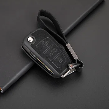 

Leather TPU Styling Key Case For Audi A1 A3 A4 A5 Q7 A6 C5 C6 Car Holder Shell Remote Cover Car-Styling keychain