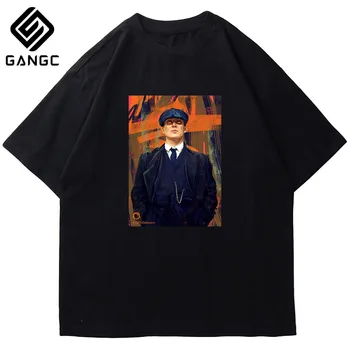 

Peaky Blinder Peaky Blinders Mens Tshirt Summer Short Sleeve T shirt Fashion High Quality Cotton Streetwear Tshirt Vintage Tee