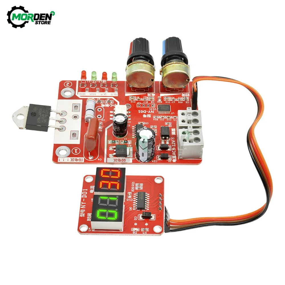 100A Digital Display Spot Welding Time And Current Controller Panel Timing Ammeter Spot Welders Control Board With Transformer best soldering iron for electronics