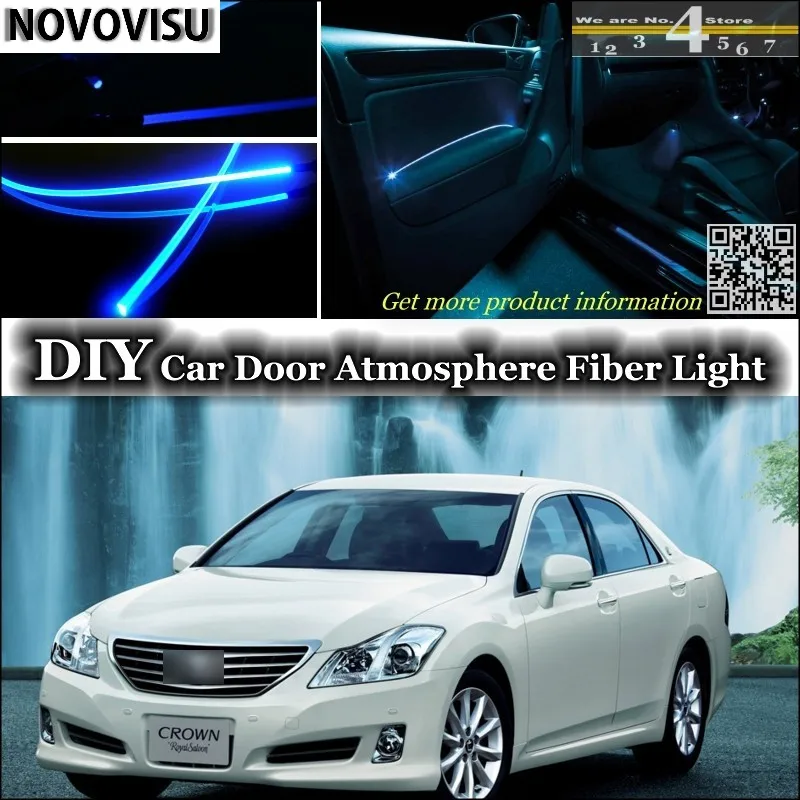 Novovisu для TOYOTA Crown/Majesta подкладке окружающий свет атмосферу волоконные оптические фары внутри дверь Панель освещения ремонт