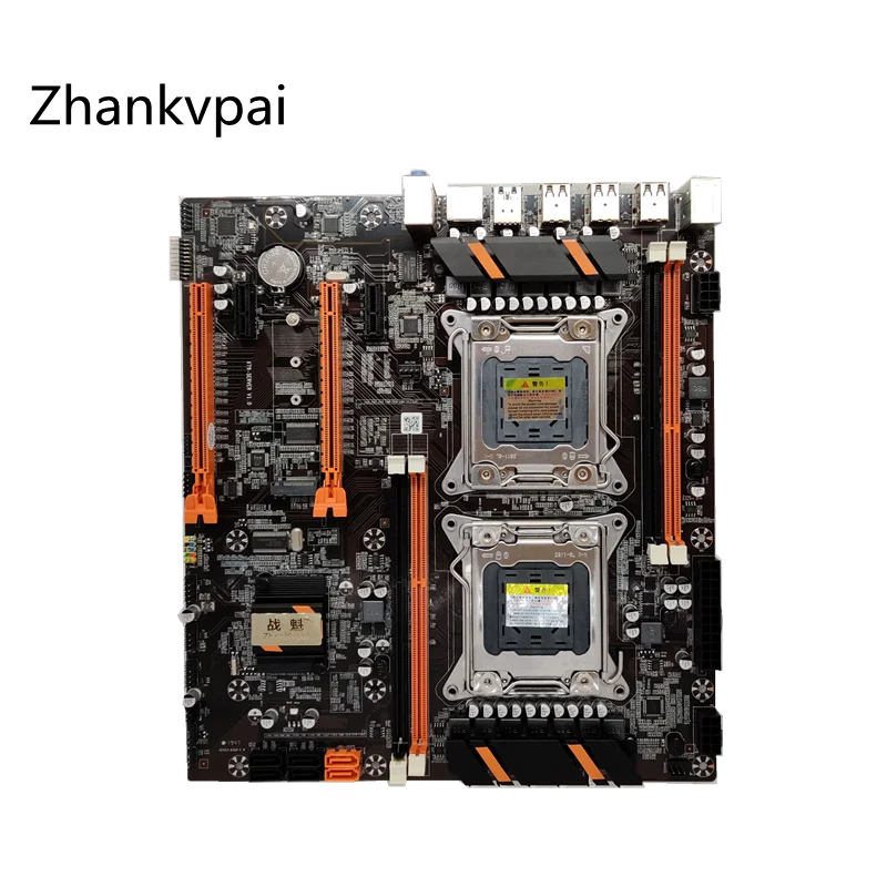 Материнская плата LGA 2011 X79 с двумя процессорами CPU USB3.0 SATA3 PCI E NVME Xeon|Материнские
