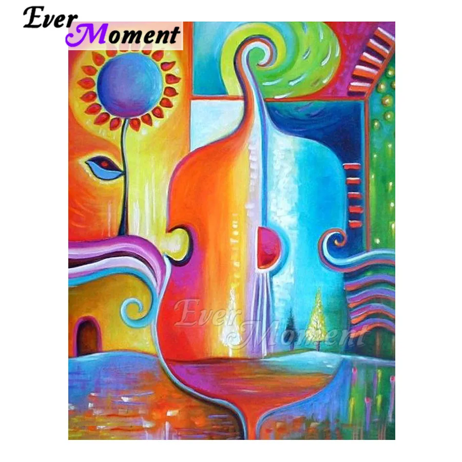 

Ever Moment Diamond Painting Mosaic Colorful Violin Abstract Full Square Drill Picture Of Rhinestone Diamond Embroidery S2F2328