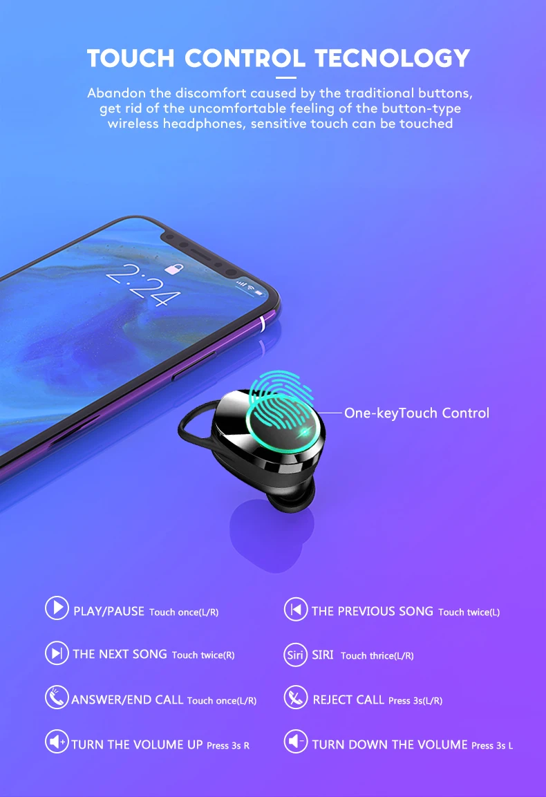 TWS G02 Bluetooth наушники V5.0 беспроводные наушники 9D стерео музыка IPX7 водонепроницаемые наушники с зарядным чехлом 3300 мАч