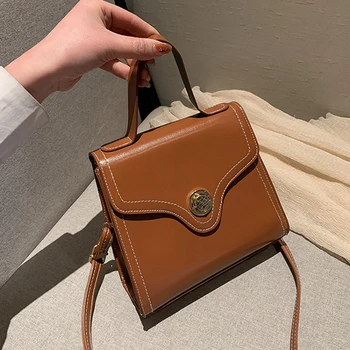 

Women Flap Shoulder Bag Elegant Female Cross Body Bags Casual Solid Women Handbag 2020 Fashion Ladies Crossbody Top Handle Bags