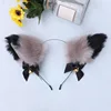 Cute Cat Fox Fur Ear Hair Hoops Night Party Club Cosplay Hairband Fur Headbands Bell Clips Girls Hair Accessories Ear Hair Band ► Photo 3/6