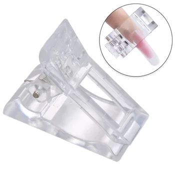 

5Pcs Transparent Polygel Quick Building Nail Tips Clips Finger Extension UV LED Builder Nail Gel Assistant Manicure Tool