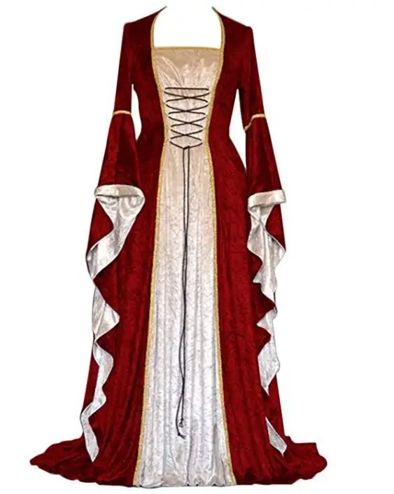 red medieval dress