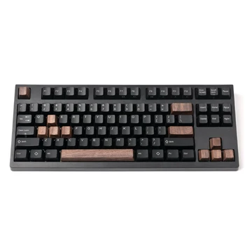

Walnut OEM Height Wood Keycap Suit For Mechanical keyboard Wooden Keycaps Personality No carving for Mechanical Keyboard