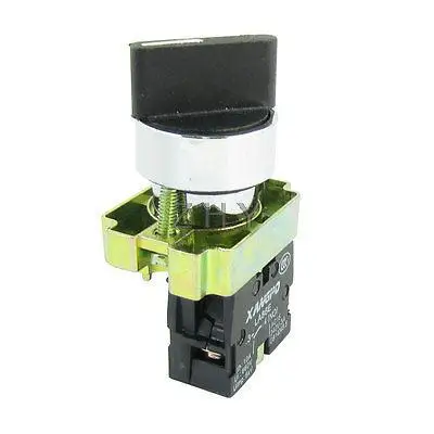 

Panel Mounted 1 Position Selector Locking Black Rotary Switch 240VAC 3A 1NO