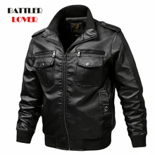 Куртка мужская кожаная в стиле панк, мотоциклетная байкерская куртка с черепом, кожаный пиджак, Бомбер, 6XL