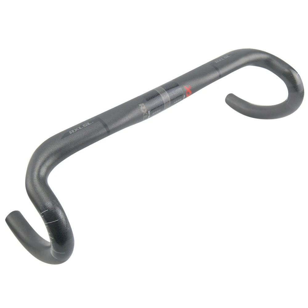 Guidon De Route Carbone – Chute Ovale Courte Portée – 31.8 Mm – Finition Brillante – Tailles 380 à 440 Mm