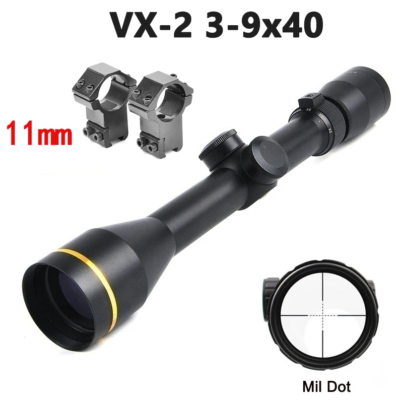 L 3-9X40 3,5-10X40 4,5-14X40 4,5-14X50 4,5-14x40AO прицел черный прицел охота - Цвет: 3-9x40 with 11mm