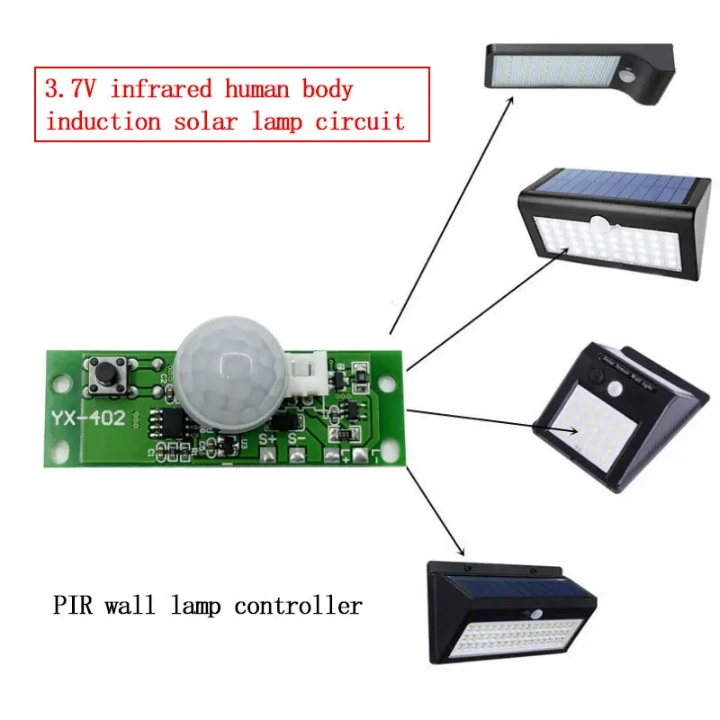 

Solar Light Board DIY Kit Night Light Module Controller Module Infrared PIR Motion Sensor Module Control Board For Circuit Board
