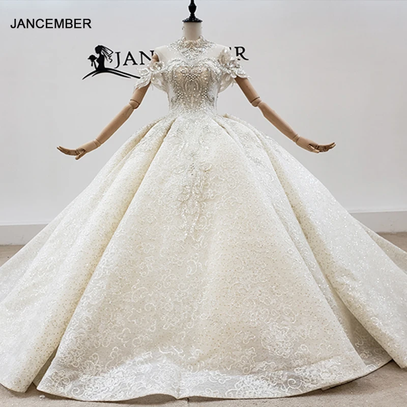 lace and sequin wedding dress