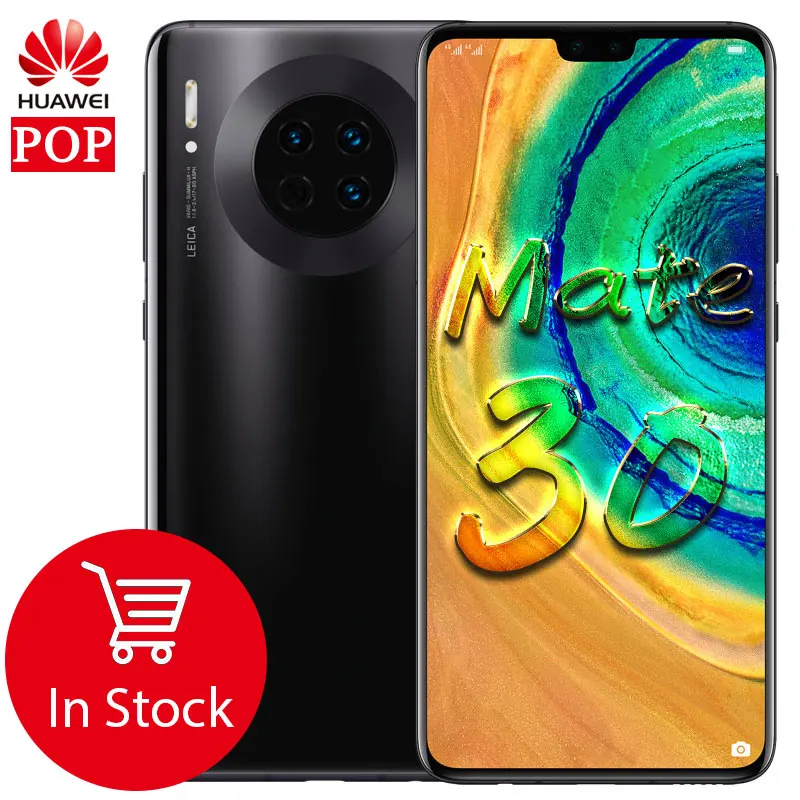 Глобальная версия HUAWEI Mate 30 Mobliephone 6 62 &quotKirin 990 Octa Core Android 10 in screen Gesture Sensor 40W