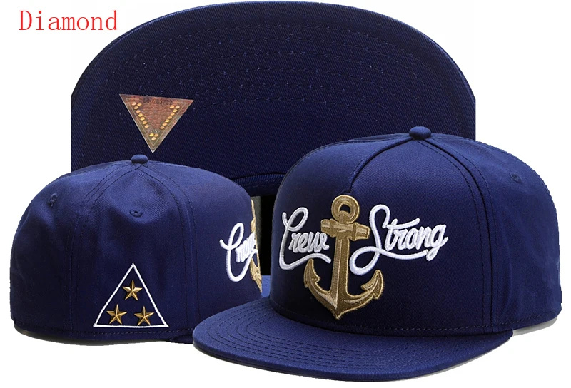 

Diamond ship's anchor snapback caps hip hop hats for man and womens s hat Young Skateboard trend Street culture bts