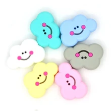 Anneau de dentition en Silicone pour bébé, 5 pièces, perles sans Bpa, qualité alimentaire, collier de dentition, bricolage, accessoires, jouets pour nouveau nés 