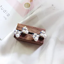Японские изысканные серьги с серебряной иглой, милые серьги-гвоздики с искусственным жемчугом и бантом, стразы для девушек, Женские аксессуары, ювелирные изделия
