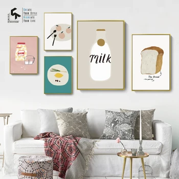 

CREATE&RECREATE Nursery Poster Canvas Painting Milk Posters And Prints Wall Art Decorative Pictures For Dining Room CR1810114023