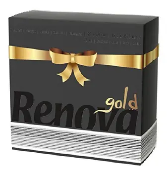 

Renova Gold Colored Napkins (Black) - 30 Packs