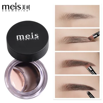 

New two-color eyebrow dye paste soft waxy smooth khaki color system deep and light color matching
