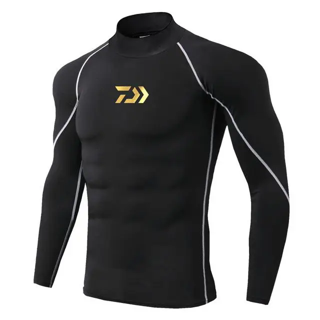 DAIWA Новая мужская Спортивная футболка с длинными рукавами облегающая футболка Топ компрессионная одежда для бега быстросохнущая футболка одежда для рыбалки - Цвет: 32