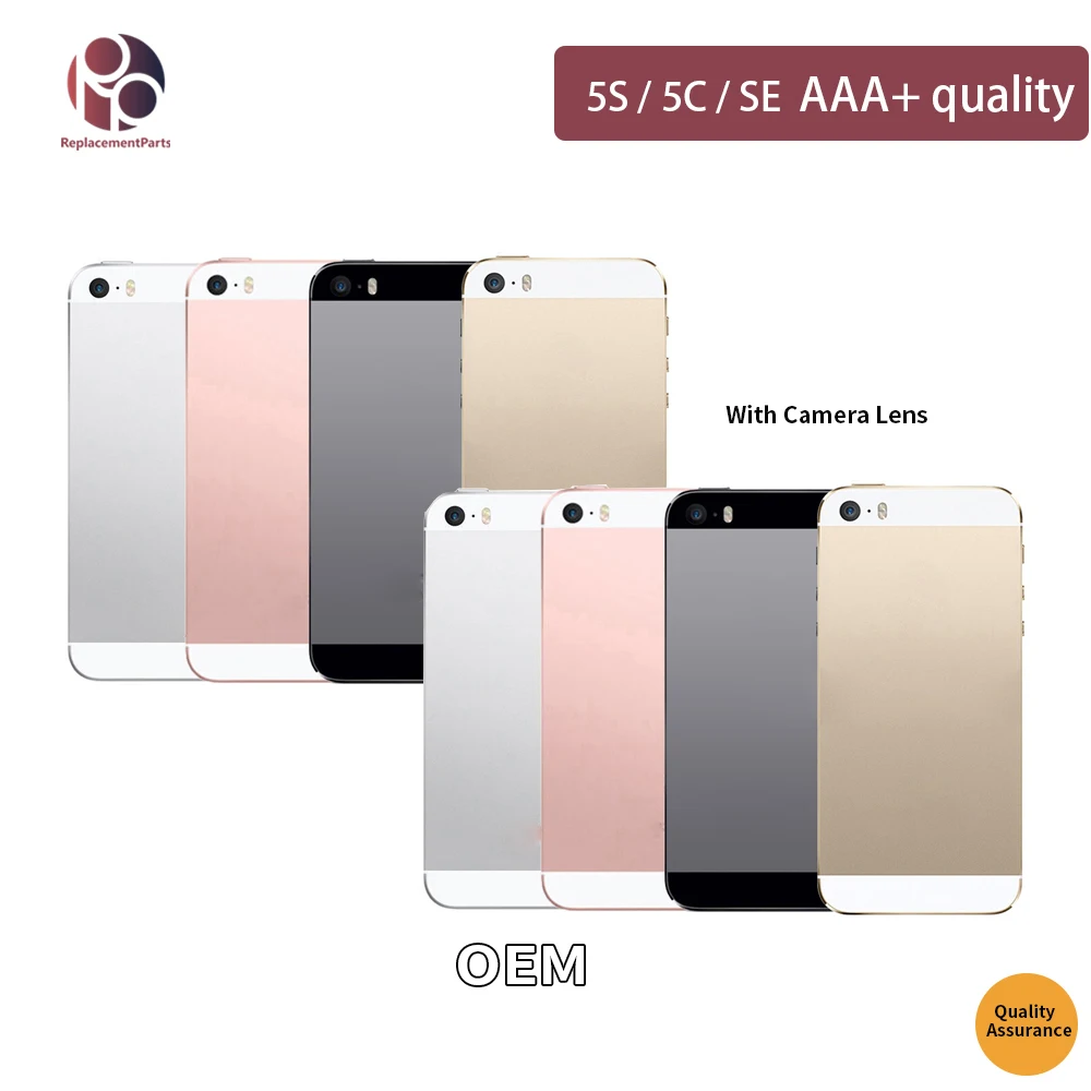 10Pcs Back Housing For IPhone 5 5G 5S SE Battery Rear Door Cover Middle Frame Chassis Body+ IMEI Replacement