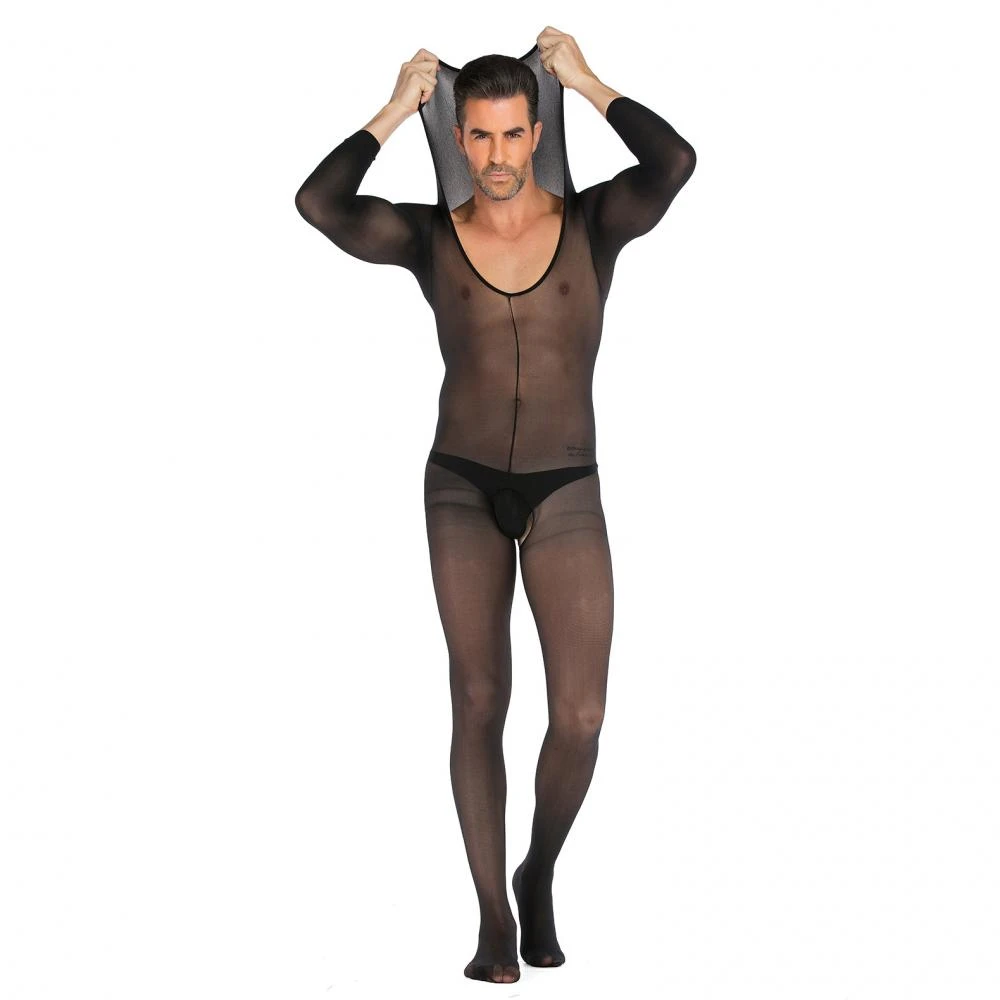 Pantimedias transparentes de cuerpo completo para ropa Gay, Body lencería|Camisones y bodis| - AliExpress