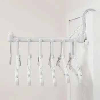 

Newly Drying Rack 6 Even Hook Retractable Folding Non-slip Design Drying Rack Home Outdoor