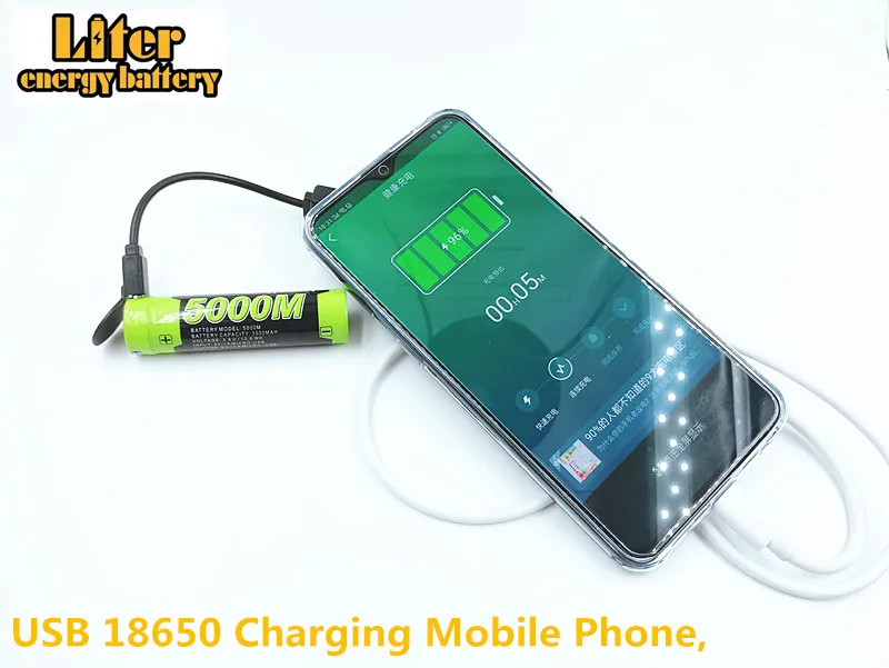 2 шт. 18650 5000 м внешний аккумулятор USB 3 7 V 3500mAh Интеллектуальный литий ионный 4