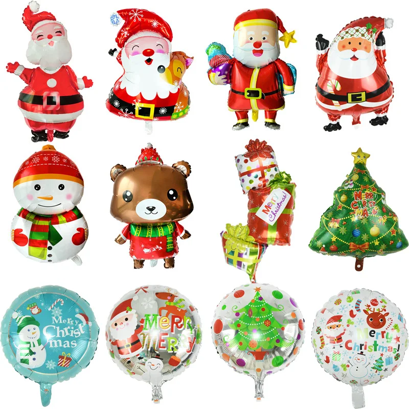 Рождественская вечеринка Globos фольгированный шарик, мультфильмы Санта-Клаус Снеговик баллон Свадьба День рождения декорат детский душ Рождественское украшение