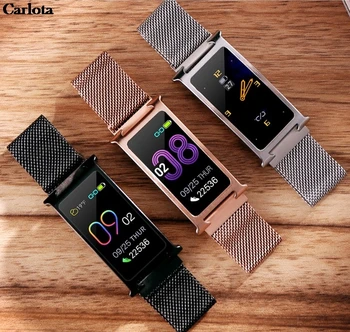 

F8 Smart Watch Heart Bracelet Blood Pressure Oxygen Monitor Weather Activity Tracker Women Fitness Bracelet With Metal Band