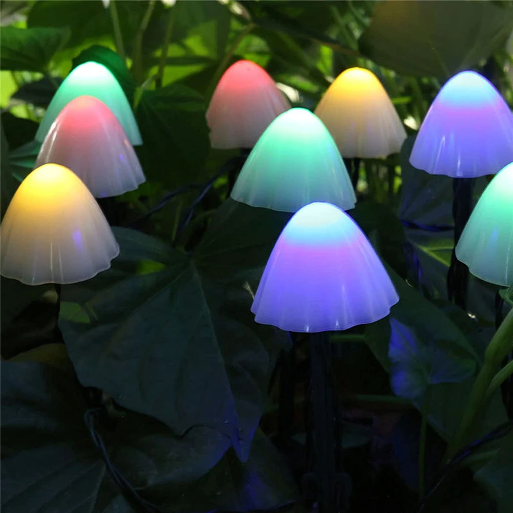 

LED Garden Light String Outdoor Garden Solar Light Waterproof Mushroom Fairy Lights Wedding Christmas Guirnalda Luces Exterior