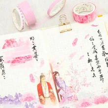 

22 Designs 8pcs / Set Of Art And Ancient Style Little Fresh Girl Notebook Sticker Materials Basic Funds Washi Tapes