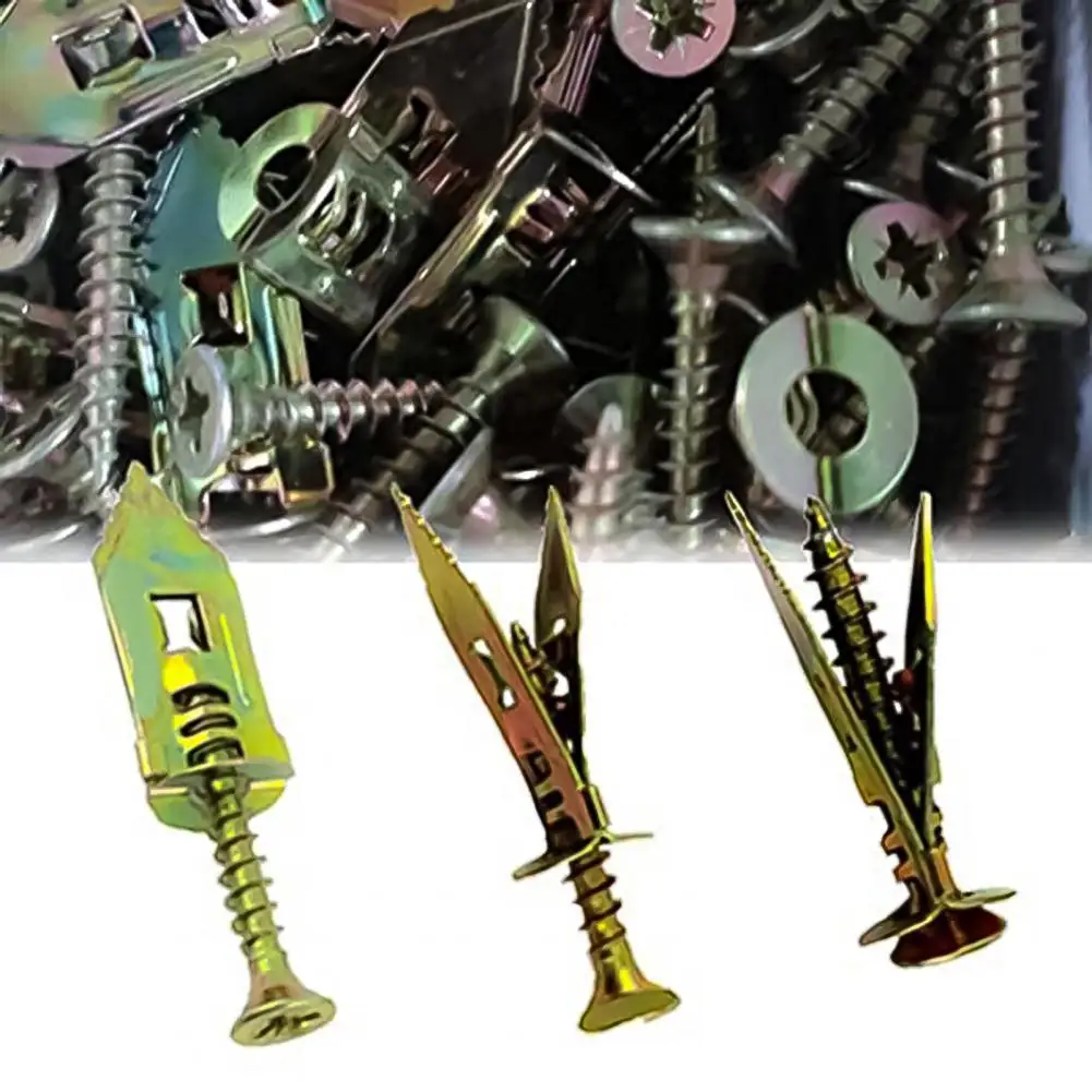 10Pcs Self Tapping Screws Expansion Design Sturdy Metal Easy Operation