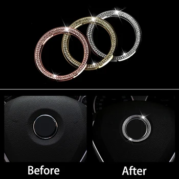

1pc Diamond Car steering wheel cover sticker styling For bmw M Sticker X1 X3 X4 X5 X6 X7 e46 e90 f20 e60 e39 f10 Car accessories