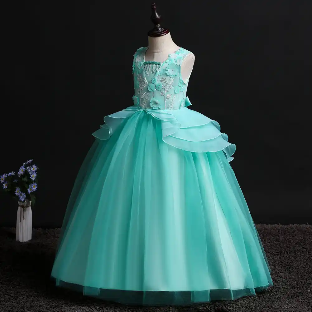 mint green childrens bridesmaid dresses