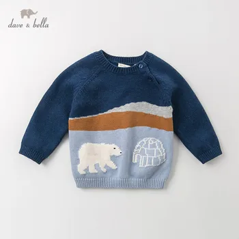 

DB11770 dave bella winter knitted sweater infant baby boys long sleeve pullover kids toddler tops children knitted sweater
