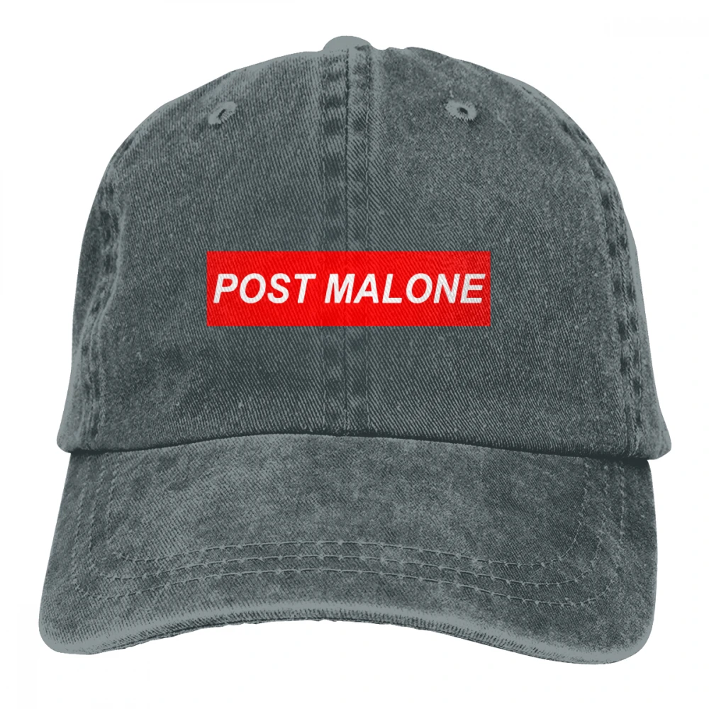 Post Malone Casquette глубокий Хизер унисекс Мужские Женские джинсовые бейсболка с ремешком кепки Регулируемый Гольф папа шляпа