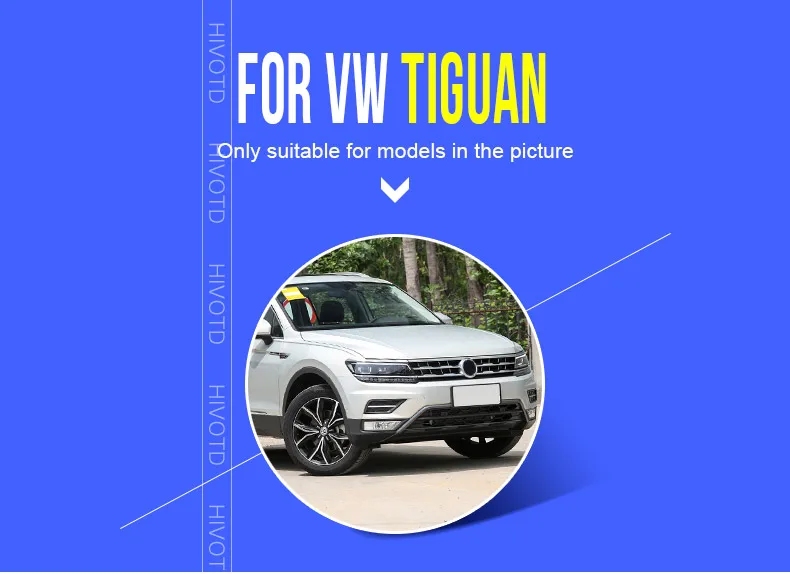 Hivotd For Volkswagen vw Tiguan 2 Car Accessories interior Rear Guard Bumper leather Sticker Sill Pad Car Styling Trim