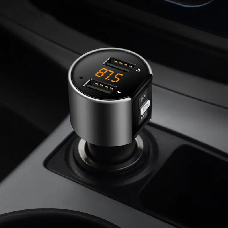 Беспроводной автомобильный Bluetooth fm-передатчик MP3-плеер адаптер автомобильный комплект 2 USB зарядное устройство