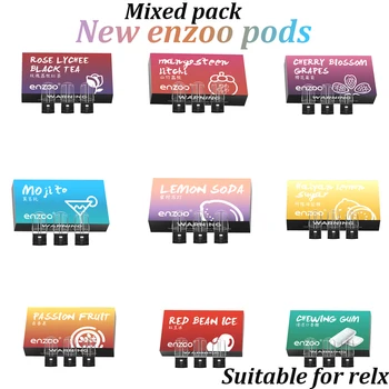 

Mixed Pack New enzoo Pre-installed 2ml 1.2ohm pod E-cigarette accessories for Relx Pod Kit Multiple Compatible RELX
