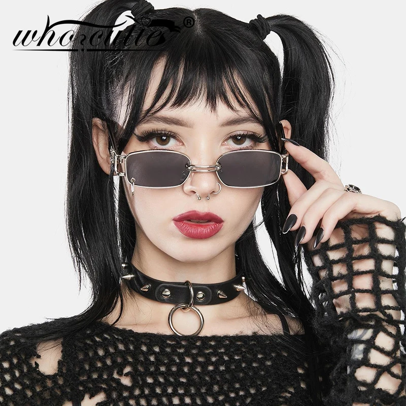 

Retro Cool Rectangle Sunglasses Men 2020 Brand Design Metal Rectangular Frame Steam Punk Sun Glasses Cool Shades for Women S345