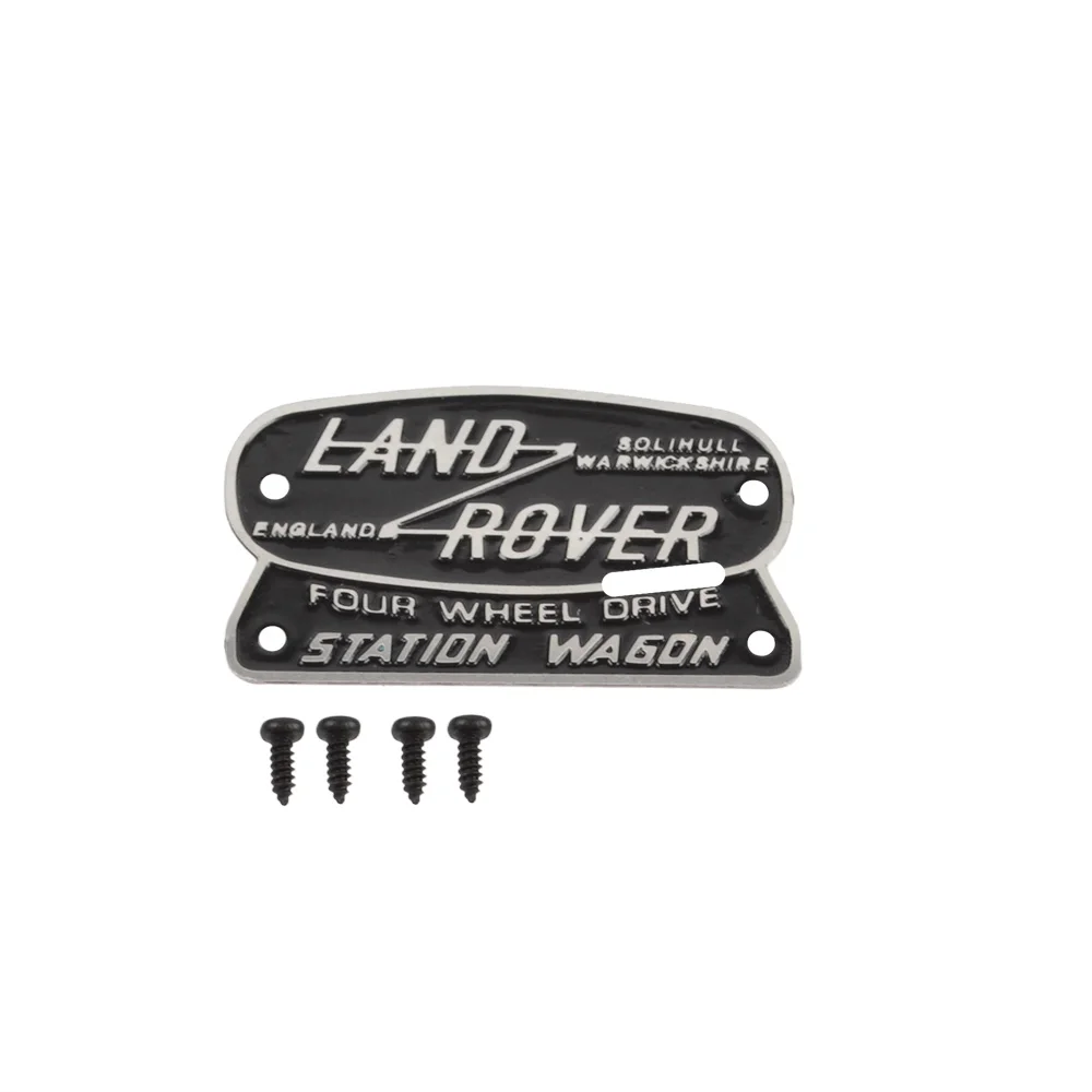 

RC Car Stainless Steel Logo Metal Badge Stereo for Traxxas TRX-4 Land Rover Defender 1/10 RC Crawler Car