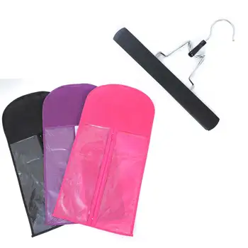 

Quality Dust Proof Protective Wig Storage Holder For Styling Accessories Black Hair Extensions Wigs Storage Bag With Wig Hanger