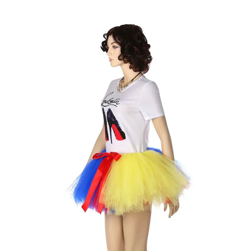 Kids Tutu Girls Netted Fluffy Skirt Stage Performance Halloween Cosplay Skirts E15E