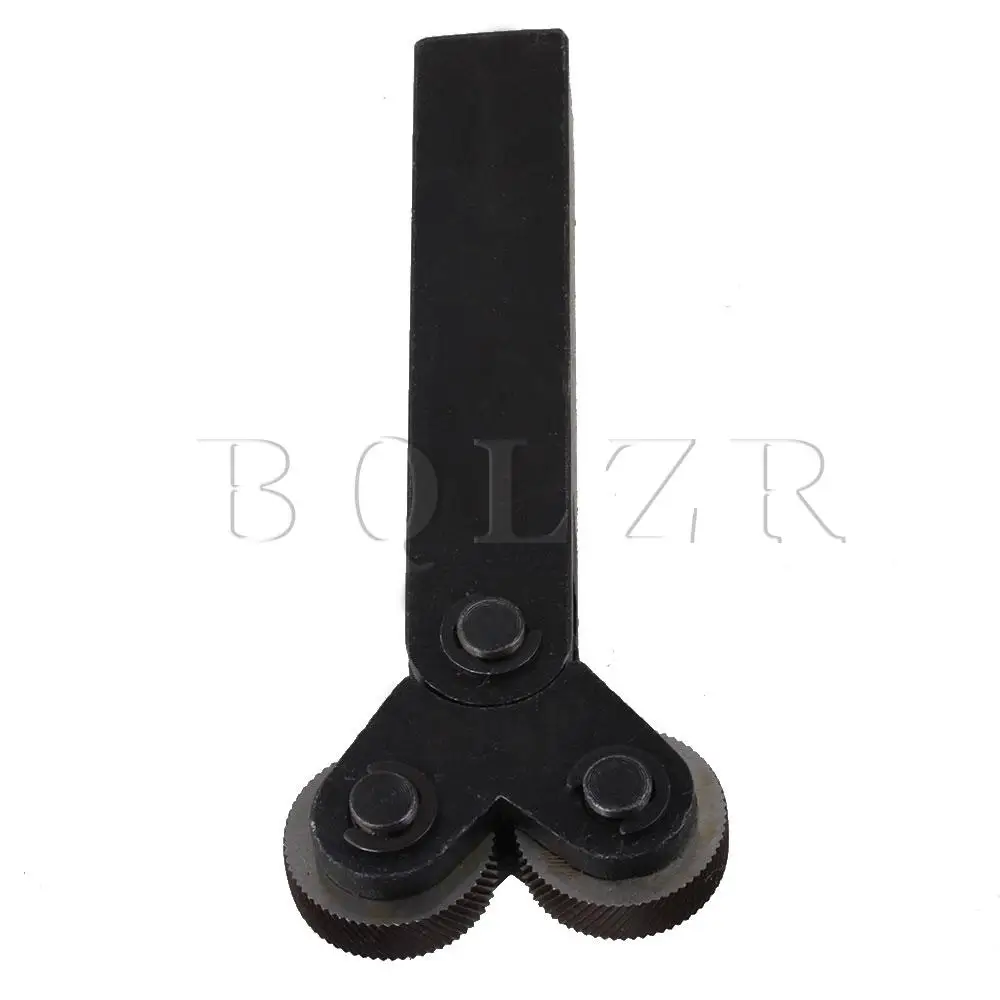 BQLZR 26 мм черный стальной диаметр Двойные колеса 1,0 мм Шаг линейный Knurl инструмент для накатки