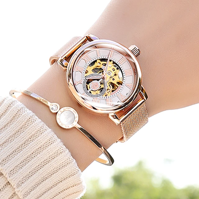 Women's Mechanical Watches, Women's Skeleton Watch