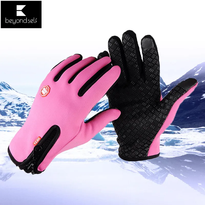 

Gloves Men Women Heated Gloves Touch Screen Outdoor Waterproof Windproof Warm Zipper Non-slip Wear Resistant Hiking Glove 22